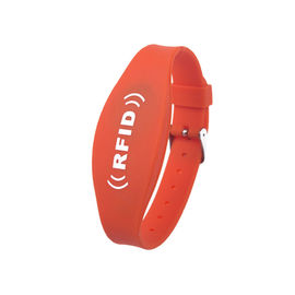 LOGO Printed RFID Chip Wristband For Events Management Watch Strap Adjustable