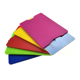 Durable Hard Plastic ABS RFID Blocking Card Sleeve Full Color Offset Printing
