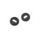 RFID NFC NFC 213 Rfid Button Tag 13.56MHz Washable ISO14443A Black Color