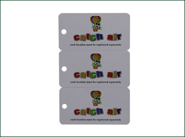 Customized Greeting Plastic Gift Cards Hole Punched Design Non - Contact Type