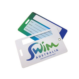Personalized Hard Plastic PVC Luggage Tag Matte Surface Customize Size And Shape