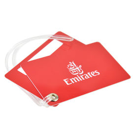 Glossy Luggage Name Tag / Custom Printed Luggage Tags With Transparent Loop