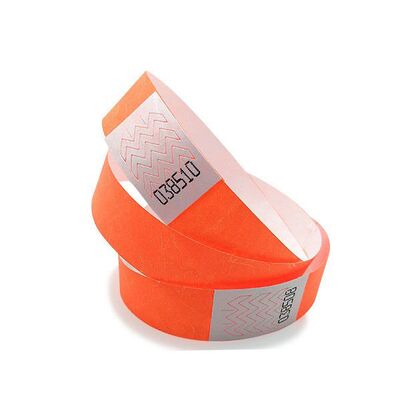 Custom Printing Logo Waterproof Paper RFID Wristband Hot Stamping Disposable Tyvek Bracelets Party Tickets Wristbands ID Band