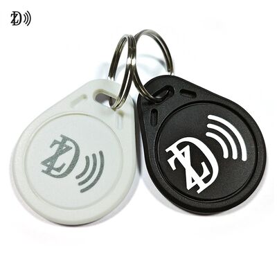 Customized Waterproof LOGO/QR Code ABS Keyfob MIFARE Classic EV1 RFID ABS Keychain for Door Access Control