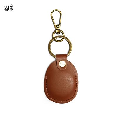 Upscale Keyfob Embossed Customized Keychain Durable Waterproof 13.56MHz NFC Key Tag Leather Keyfob Wearable NFC RFID Keyfob