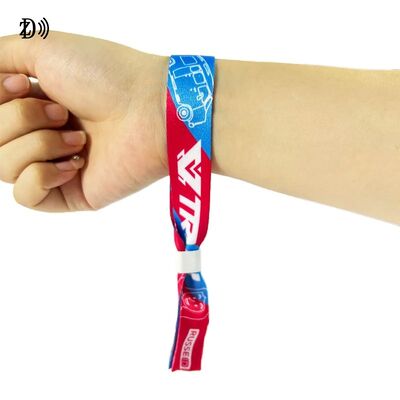 Custom NFC 13.56MHz Disposable Fabric Wristband S50 Chip RFID Bracelet for Event Party Access Control