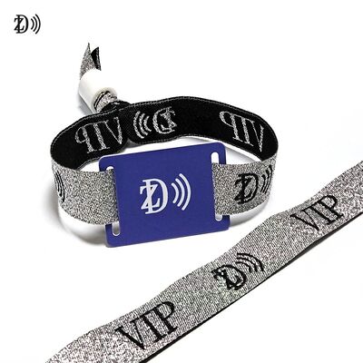 Custom NFC 13.56MHz Disposable Fabric Wristband S50 Chip RFID Bracelet for Event Party Access Control