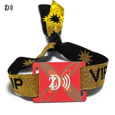 Custom NFC 13.56MHz Disposable Fabric Wristband S50 Chip RFID Bracelet for Event Party Access Control